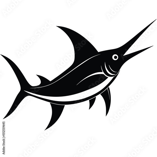 sword fish vector