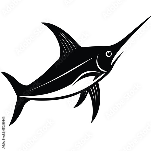 sword fish vector