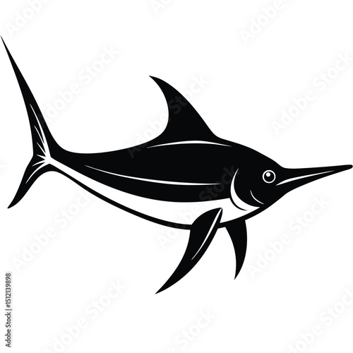 sword fish vector