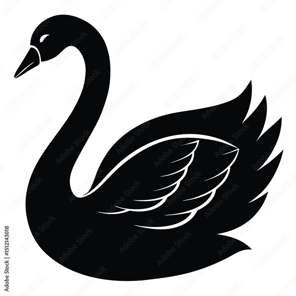Fototapeta premium swan vector 