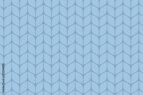 Seamless knitting pattern in soft pastel blue color. Perfect for textile, fabric, and cozy winter designs.
