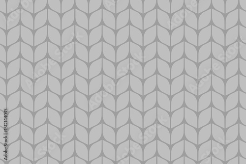 Minimal seamless knitting pattern in neutral gray tone. Perfect for winter fabric, textile background, and cozy clothing designs.

