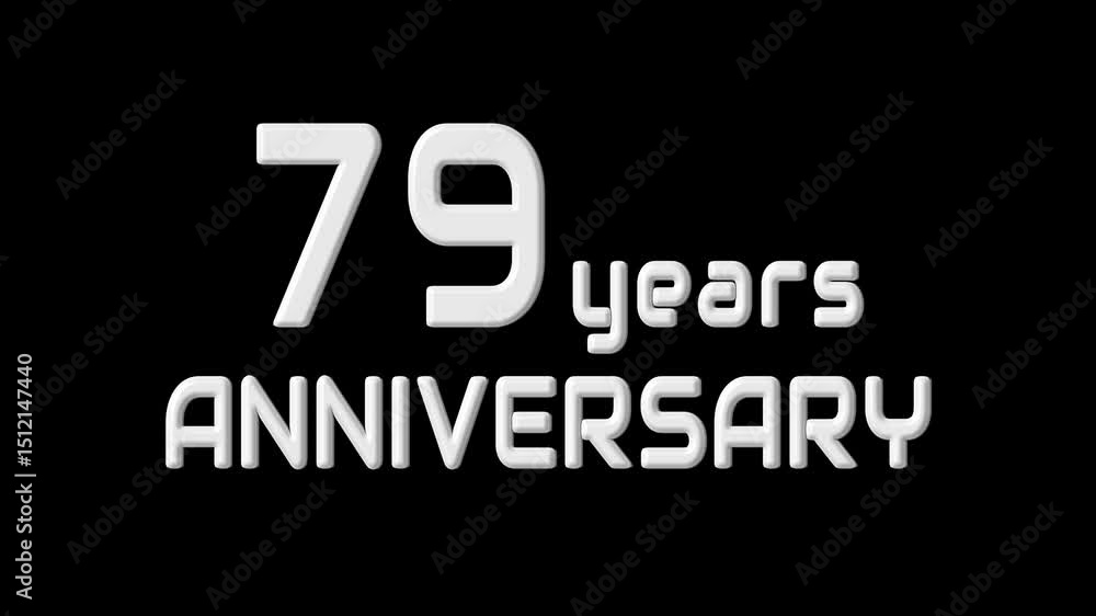 Happy New Year Text Animation. Anniversary Celebration. Happy New Year Text Animation. Anniversary Celebration.