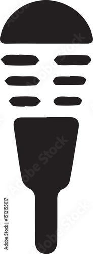 Classic Microphone Silhouette A Timeless Icon for Audio Recording and Broadcasting