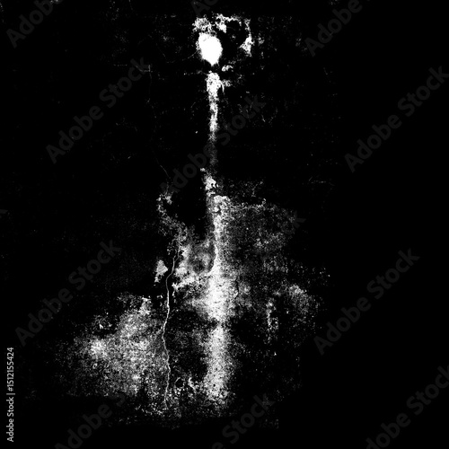 Grungy Wall Stain Alpha Texture with Mold and Cracked Plaster Damage

