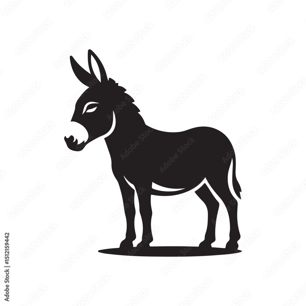 donkey vector silhouette clip art logo design illustration donkey vector silhouette clip art logo design illustration