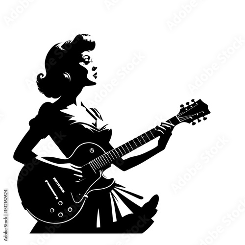 rock musician with guitar