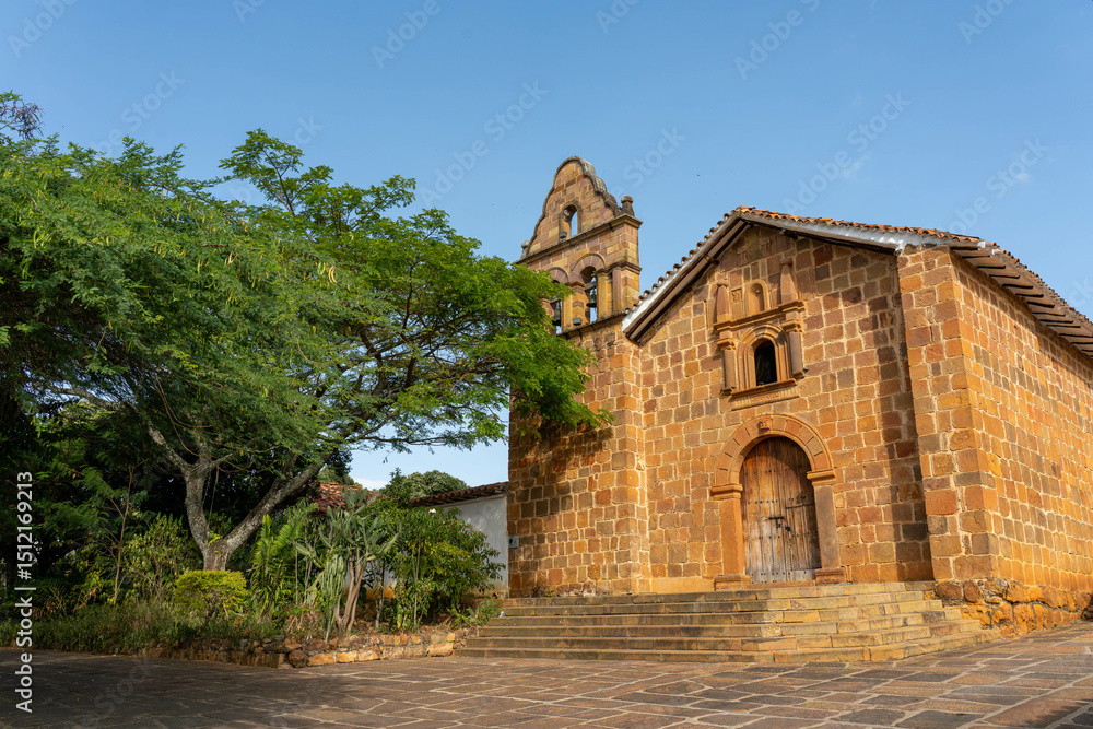 Fototapeta premium chapel church of jesus renacido in barichara beautiful town village in santander colombia