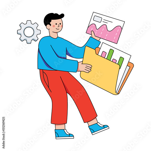 Premium download illustration of content manager 