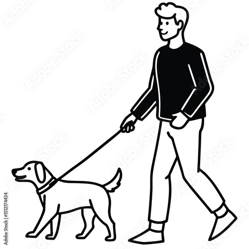 man and dog
