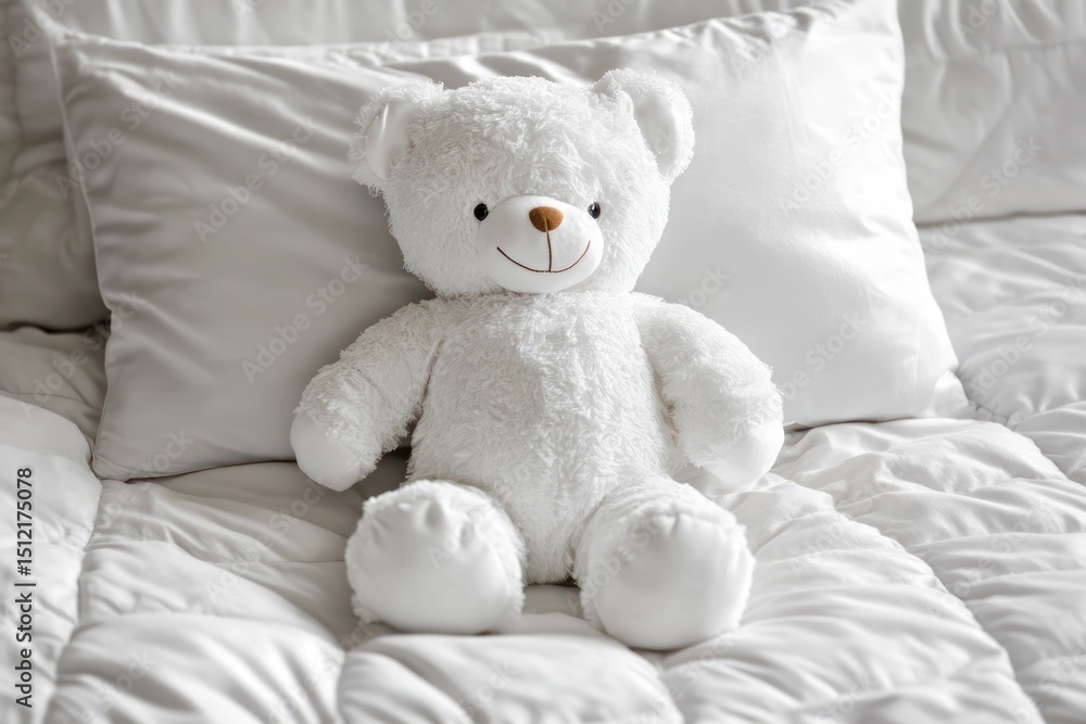Sleeping baby on soft white bedding Sleeping baby on soft white bedding