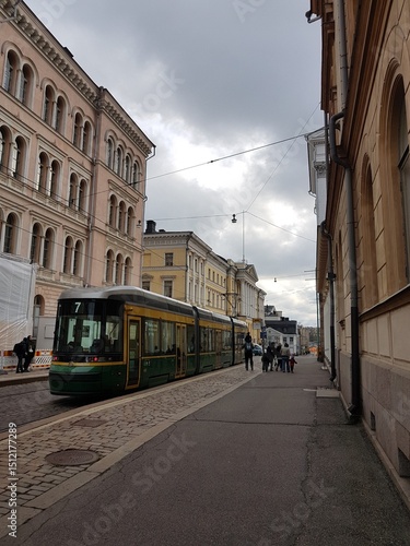 Tram in Helsinki city center