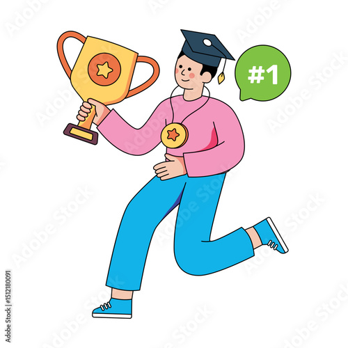      An illustration design of ranker student 