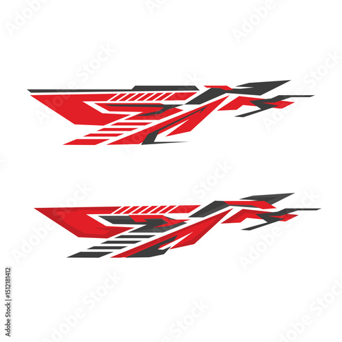 racing car sticker template design vector. modified sticker.
