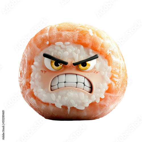 Angry cartoon face illustration