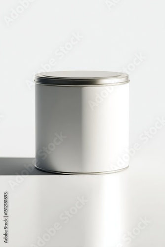 Wallpaper Mural Mockup of a White Tin Container with Subtle Reflections and Shadows Torontodigital.ca