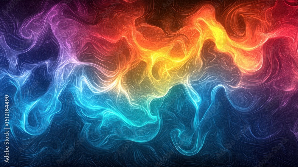 Fototapeta premium Abstract vibrant swirling colors