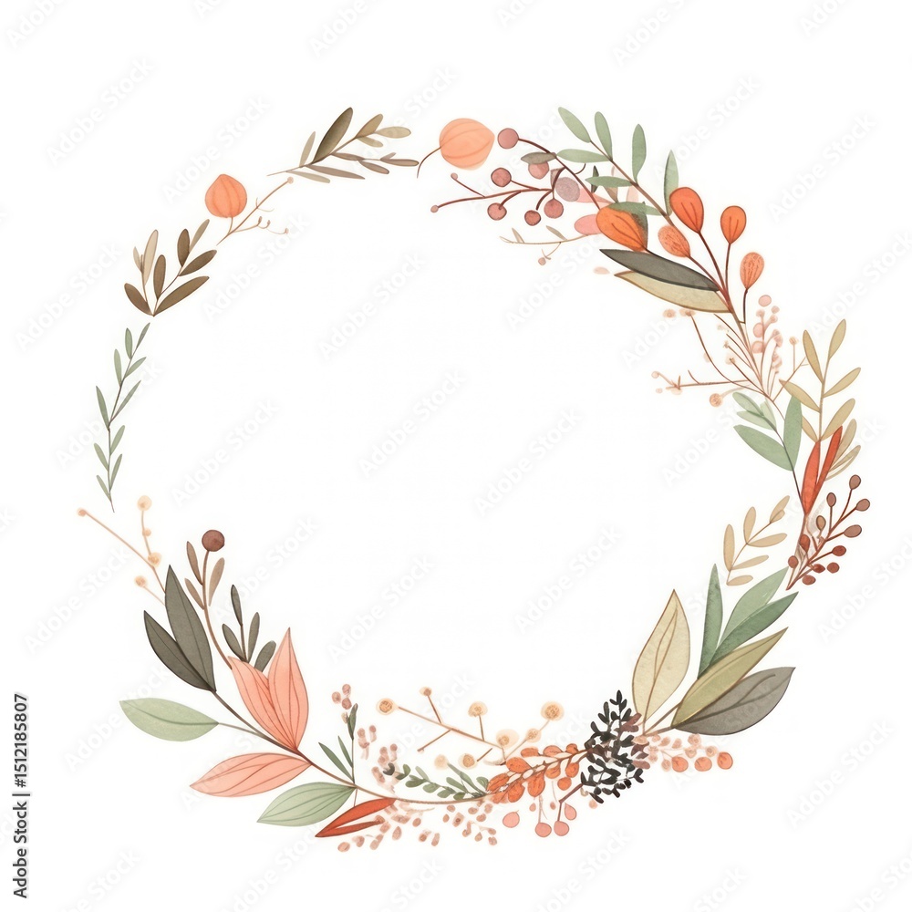 Obraz premium Leaf pattern plant art.