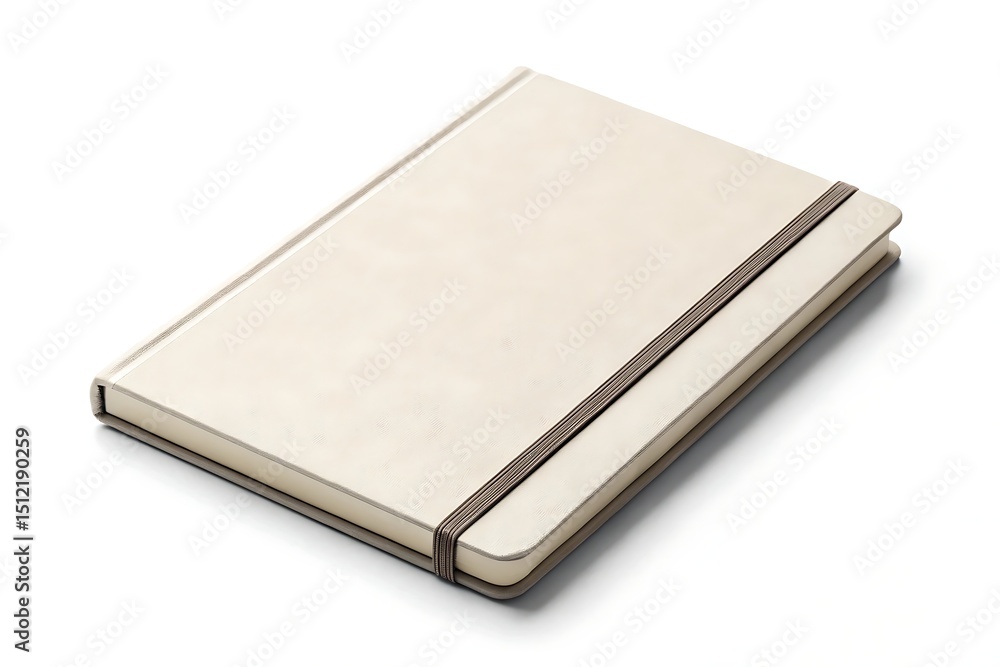 A high-resolution photo of a notebook, isolated on a clean white background with soft studio lighting A high-resolution photo of a notebook, isolated on a clean white background with soft studio lighting