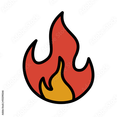 Burned Fire Energy Power Illustration