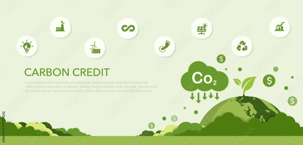Fotografie Carbon credit Concept