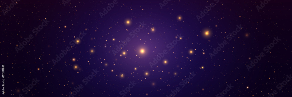 Naklejka premium Gold glitter.Light effect.Background of sparkling particles.Gold dust.Vector illustration.EPS 10.