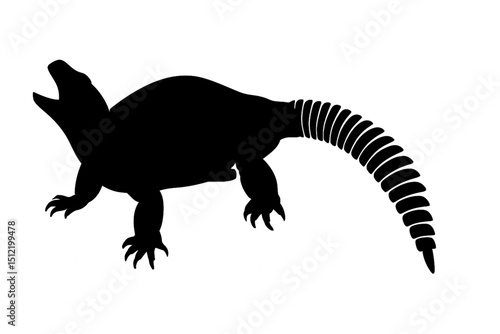 silhouette of a dinosaur