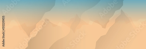 Beautiful mountain landscape, panorama of snow-covered mountains on the background of clear sky.