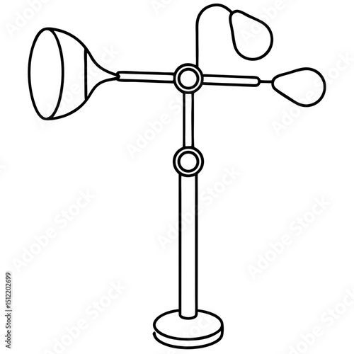 Simple weather station illustration, for educational use