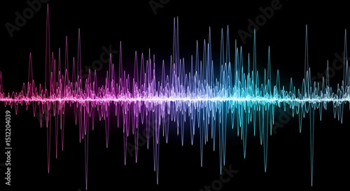 Abstract Digital Soundwave Spectrum Frequency with Pink and Blue Gradient