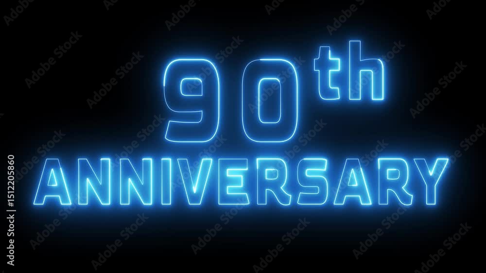 Neon Anniversary. Glowing Neon Happy Anniversary Text Animation. Neon Anniversary. Glowing Neon Happy Anniversary Text Animation.