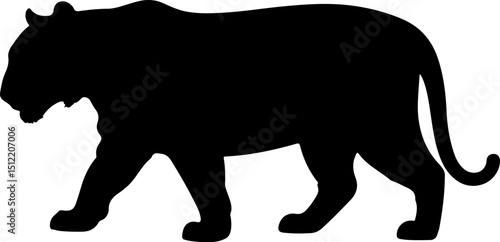 Tiger silhouette vector design
