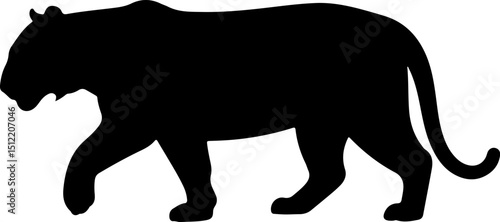 Tiger silhouette vector design