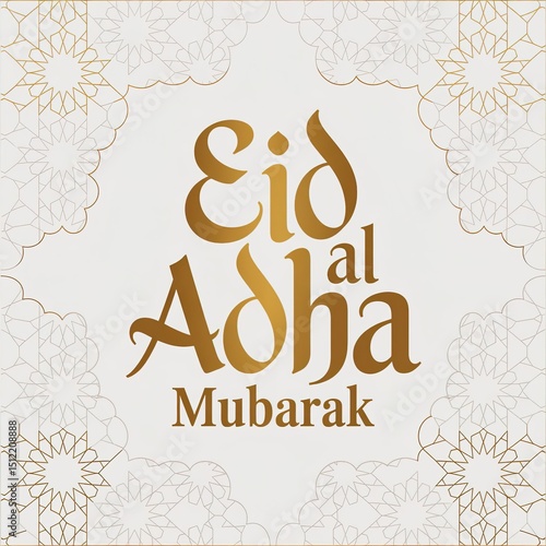 Eid al Adha premium gold social media post 