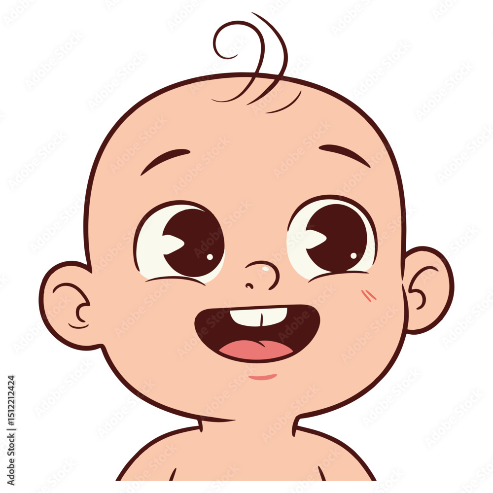 illustration of a baby's face illustration of a baby's face