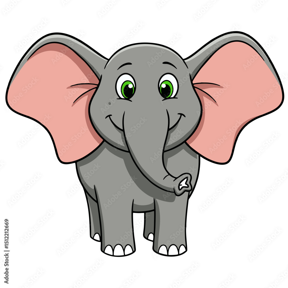 Fototapeta premium funny elephant cartoon