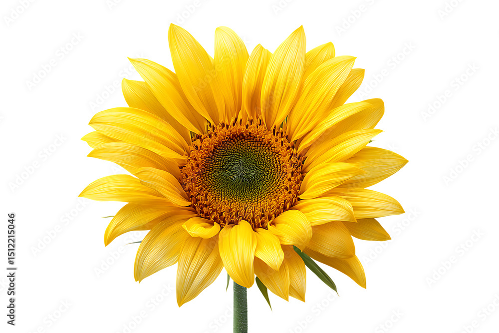 A Vibrant Yellow Sunflower with Transparent Background Isolated for Design Projects and Presentations A Vibrant Yellow Sunflower with Transparent Background Isolated for Design Projects and Presentations