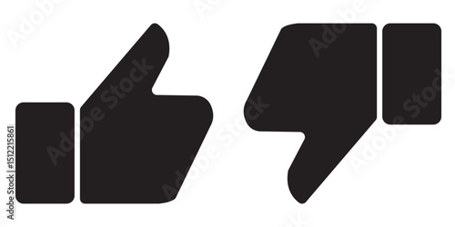 Likes and Dislikes icon. Thumbs up and thumbs down icon vector. 