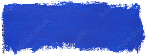 Blue block of paint isolated on transparent background