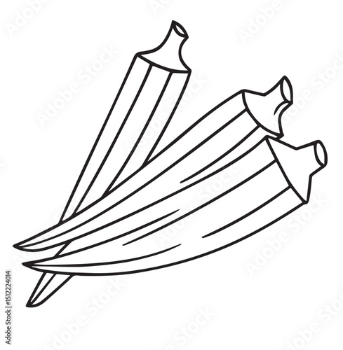 Black and White Line Art of Ornate Dagger with Curved Blade – Medieval Fantasy Weapon Digital Illustration