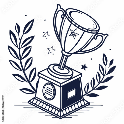 trophy and awards  vector silhouettev