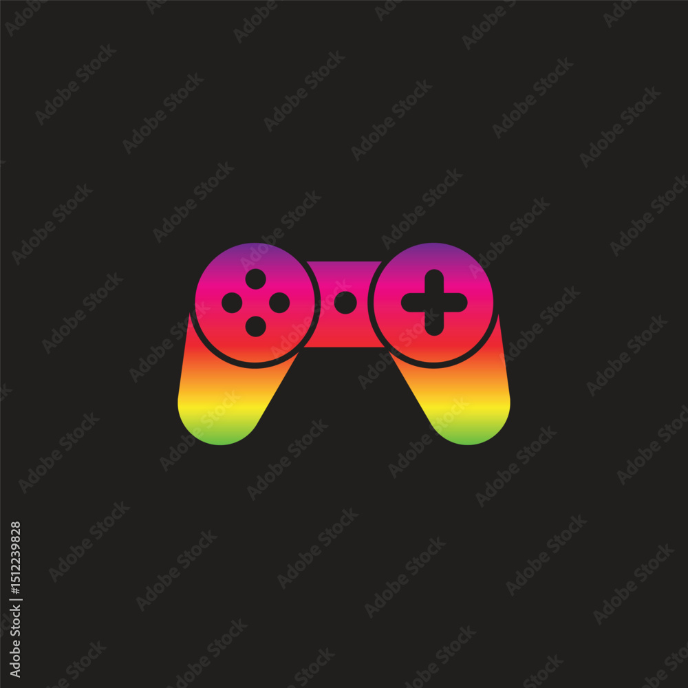 Fototapeta premium Gamepad icon. Game controller silhouette vector, Video game controller, joystick