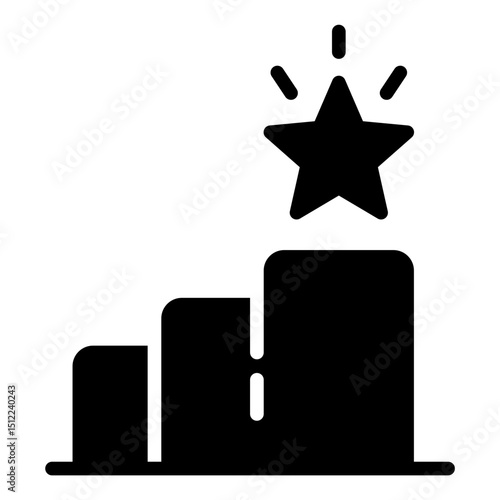 career growth solid Icon	