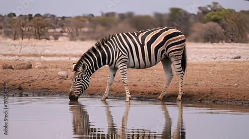 zebra in the water