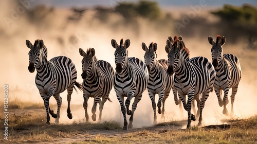 zebras in the savannah