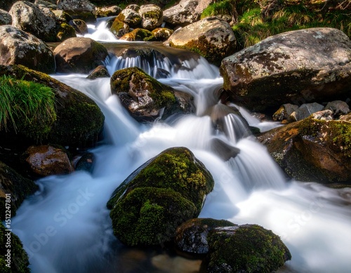 water flowing over rocks