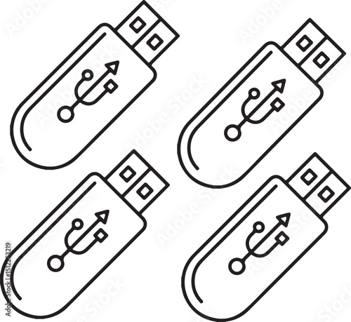 usb flash drive icon vector illustration