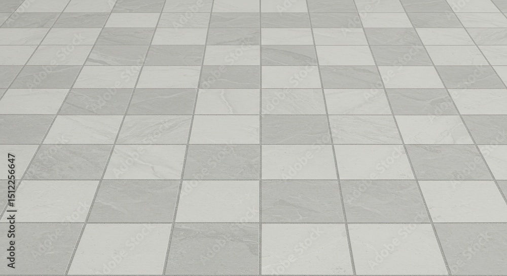Light gray and white checkered floor tiles Light gray and white checkered floor tiles