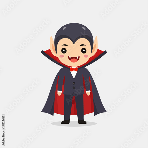 Cute Vampire Icon – Minimal Halloween Character