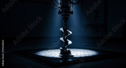 Wallpaper Mural Metal Auger Bit Drilling Concrete Block Torontodigital.ca